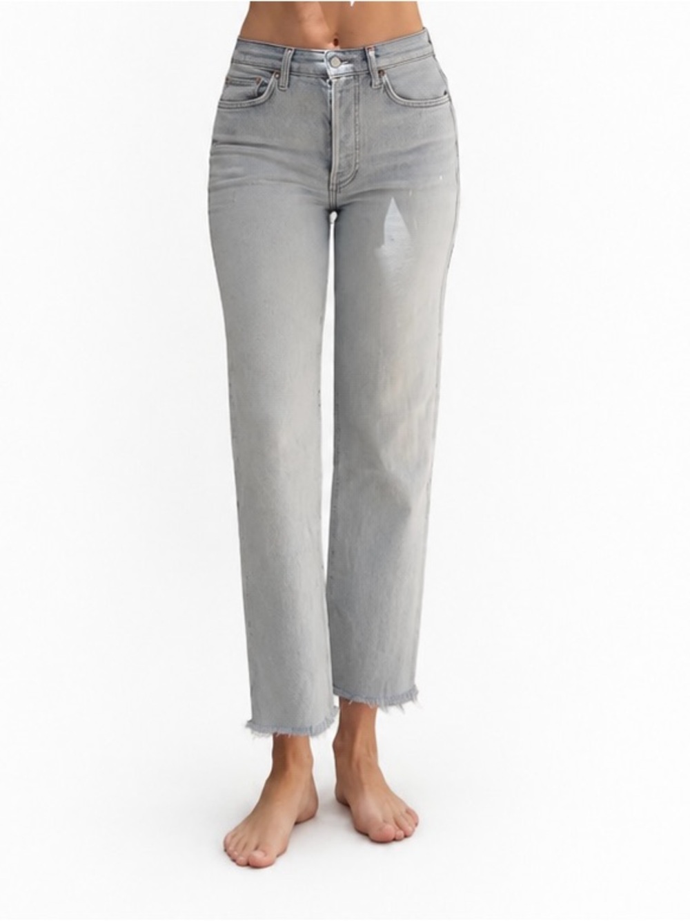 Re/Done Straight Leg Women's Jeans - Faded Blue Wash